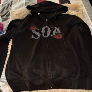 Black SOA Women's Hoodie Jacket